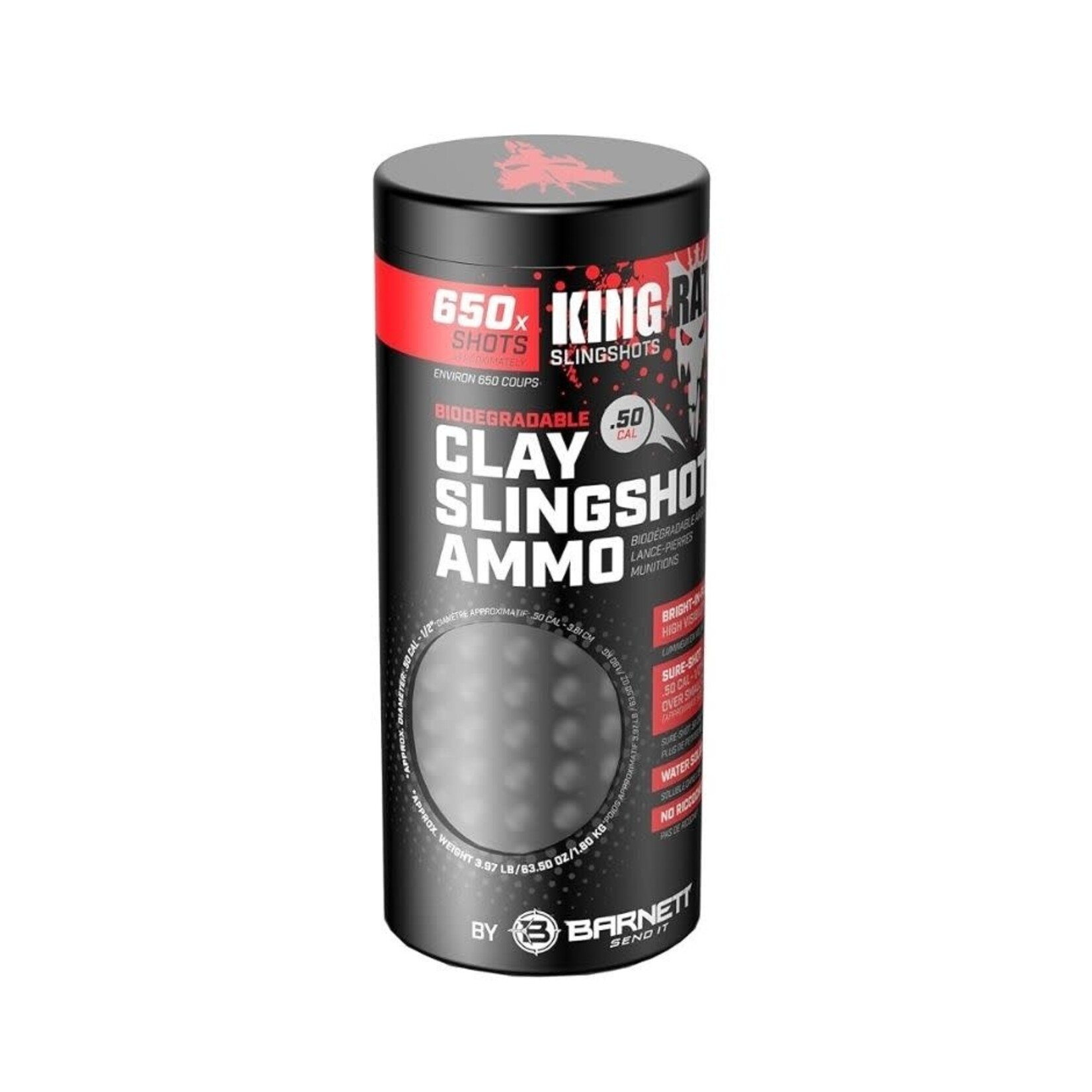 BARNETT BARNETT SLINGSHOTS BIODEGRADABLE CLAY AMMO 650CT .50 CAL