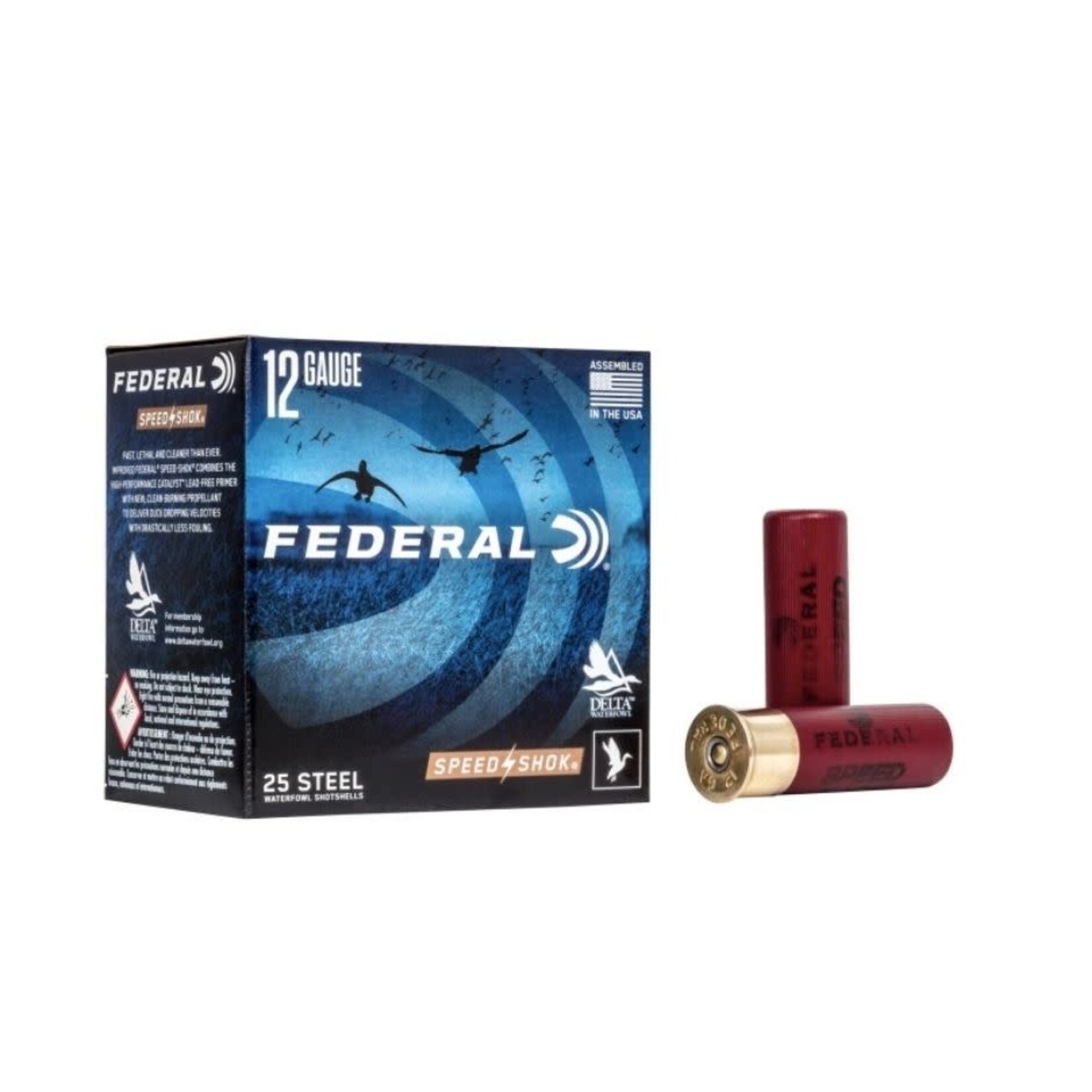 FEDERAL FEDERAL SPEEDSHOK 12 GA AMMO 3" 1 1/4OZ 2 SHOT STEEL