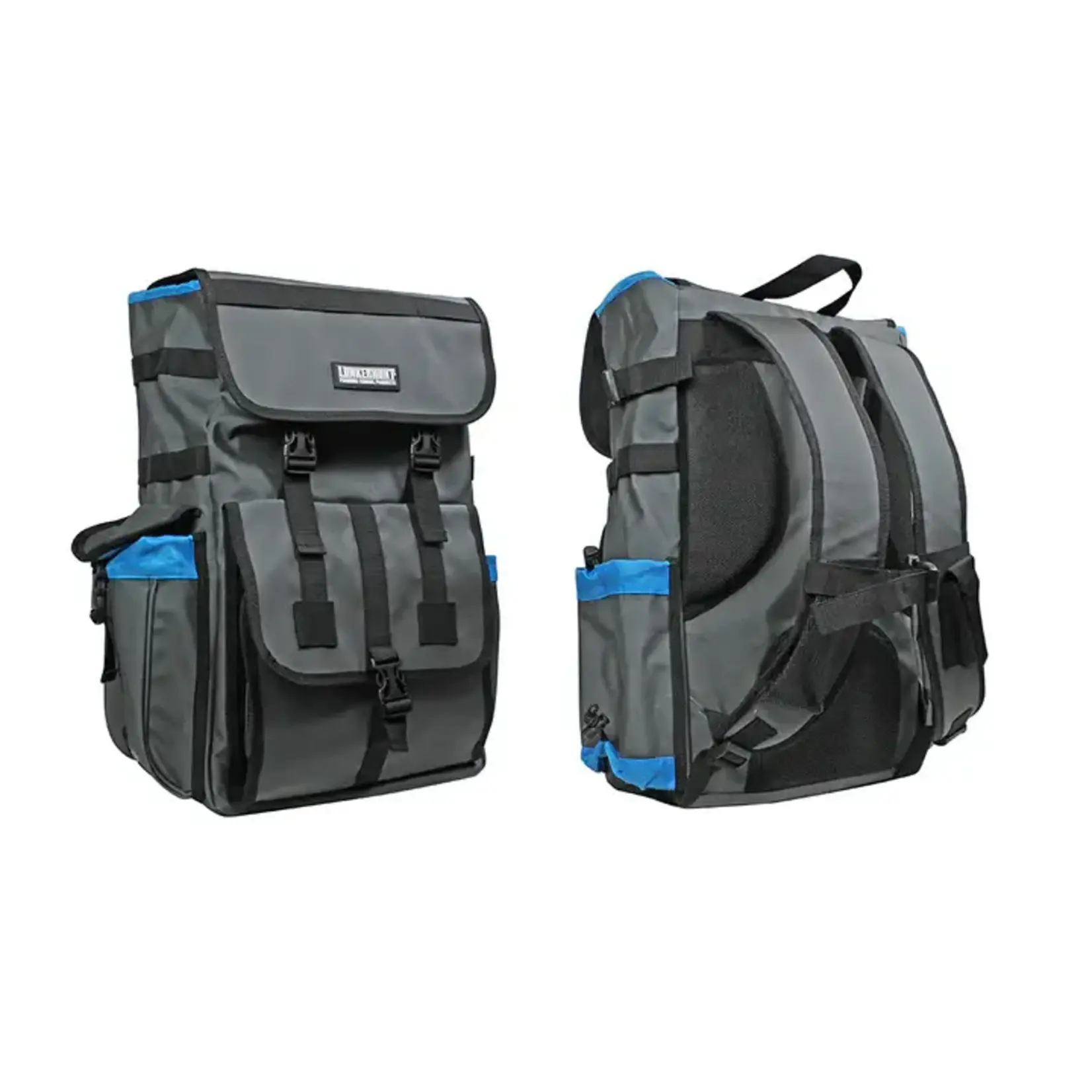 LUNKERHUNT LTS TACKLE BACKPACK 30L WATER RESISTANT GREY/BLUE