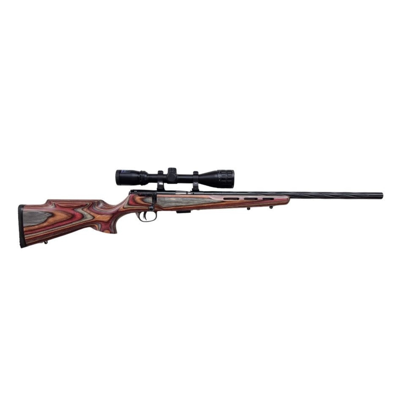 SAVAGE 17 HMR 93R17 BOLT ACTION 20" SPIRAL BULL BARREL 5 AND 10 ROUND MAGS W/ BUSHNELL BANNER AO 4-12X40 SCOPE "LIKE NEW"