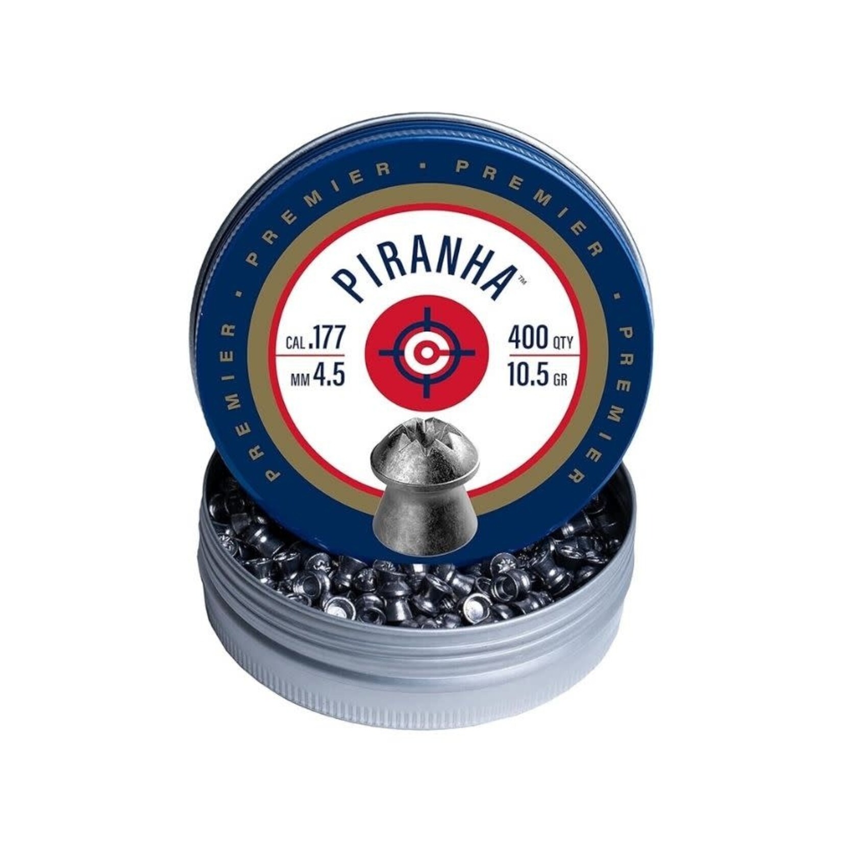 CROSMAN CROSMAN PREMIER PIRANHA HOLLOWPOINT .177 CAL 4.5MM 400 PELLETS