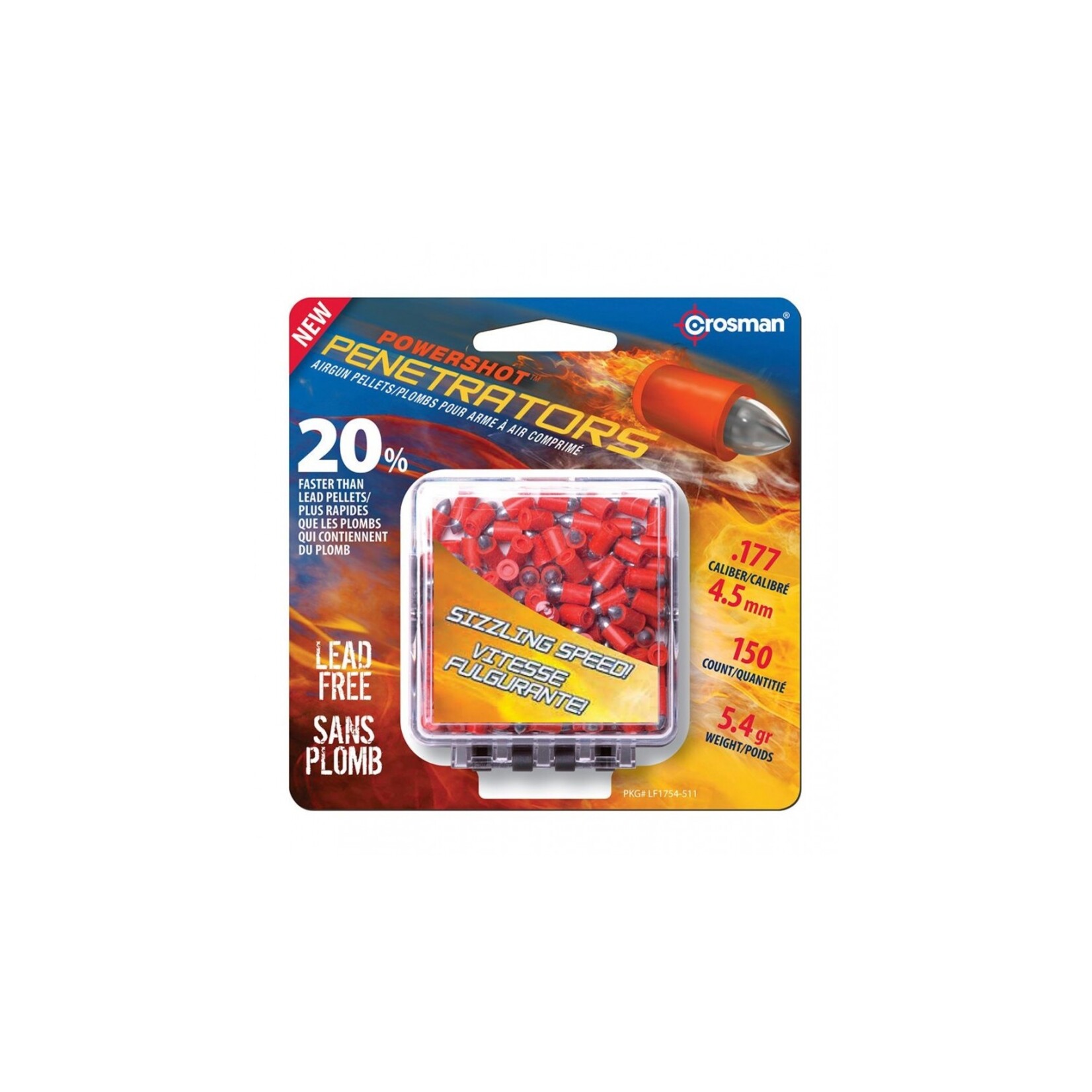 CROSMAN CROSMAN .177 5.4 GR HIGH VELOCITY 150 PELLETS LEAD FREE