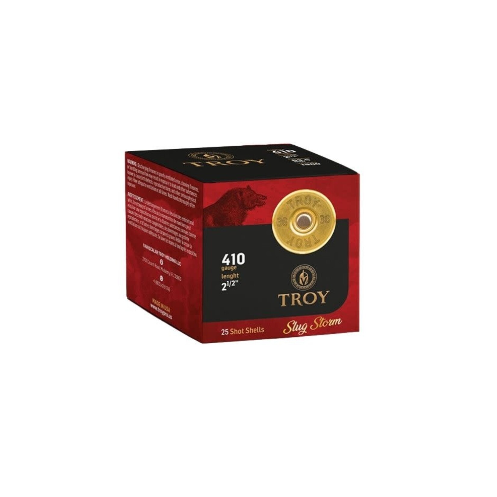 TROY YTR TROY 410 GAUGE 2 1/2" SLUG STORM 1/4 OZ 25 SHOTSHELLS