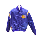 VINTAGE LOS ANGELES LAKERS STARTER SATIN BOMBER JACKET 1989-1991