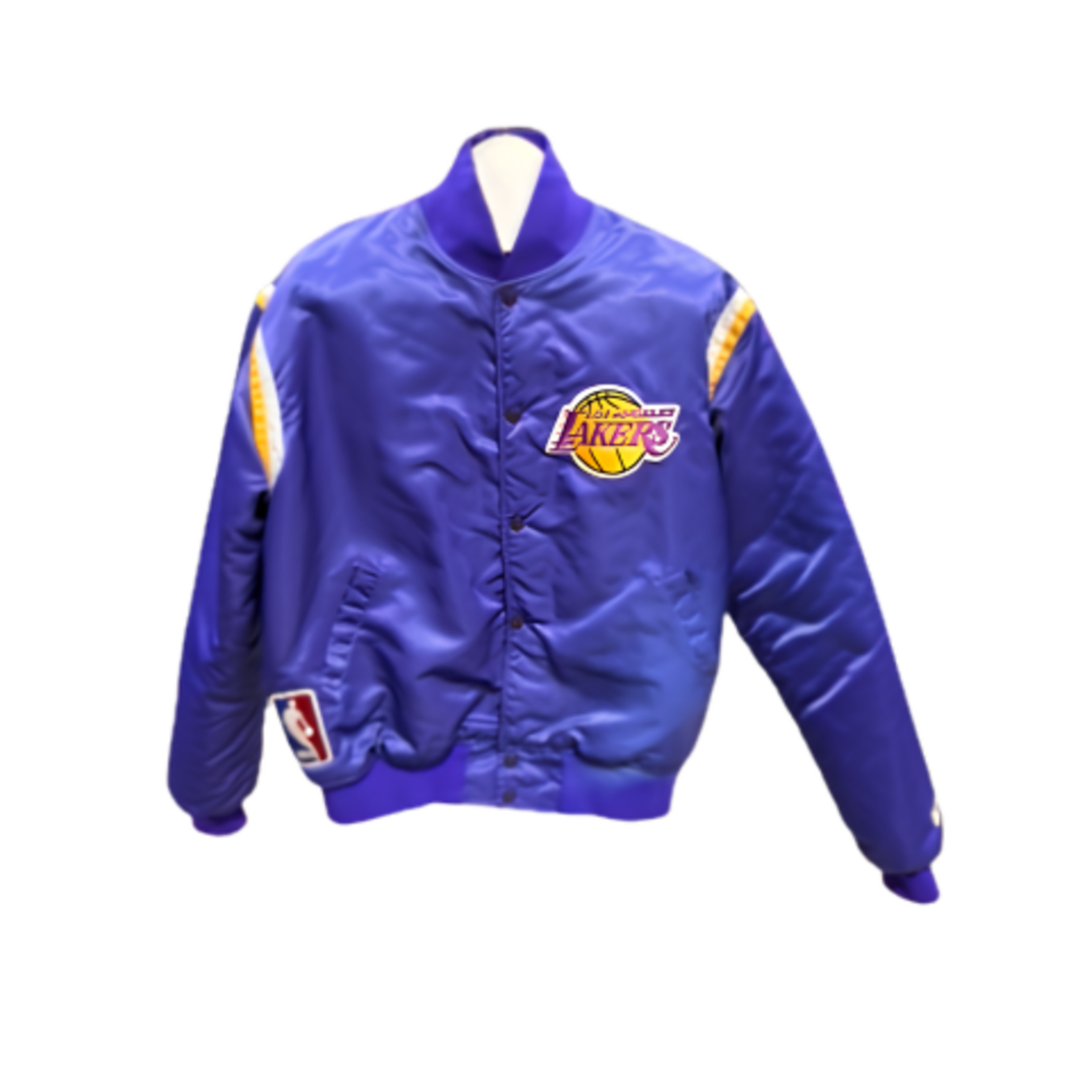 VINTAGE LOS ANGELES LAKERS STARTER SATIN BOMBER JACKET 1989-1991
