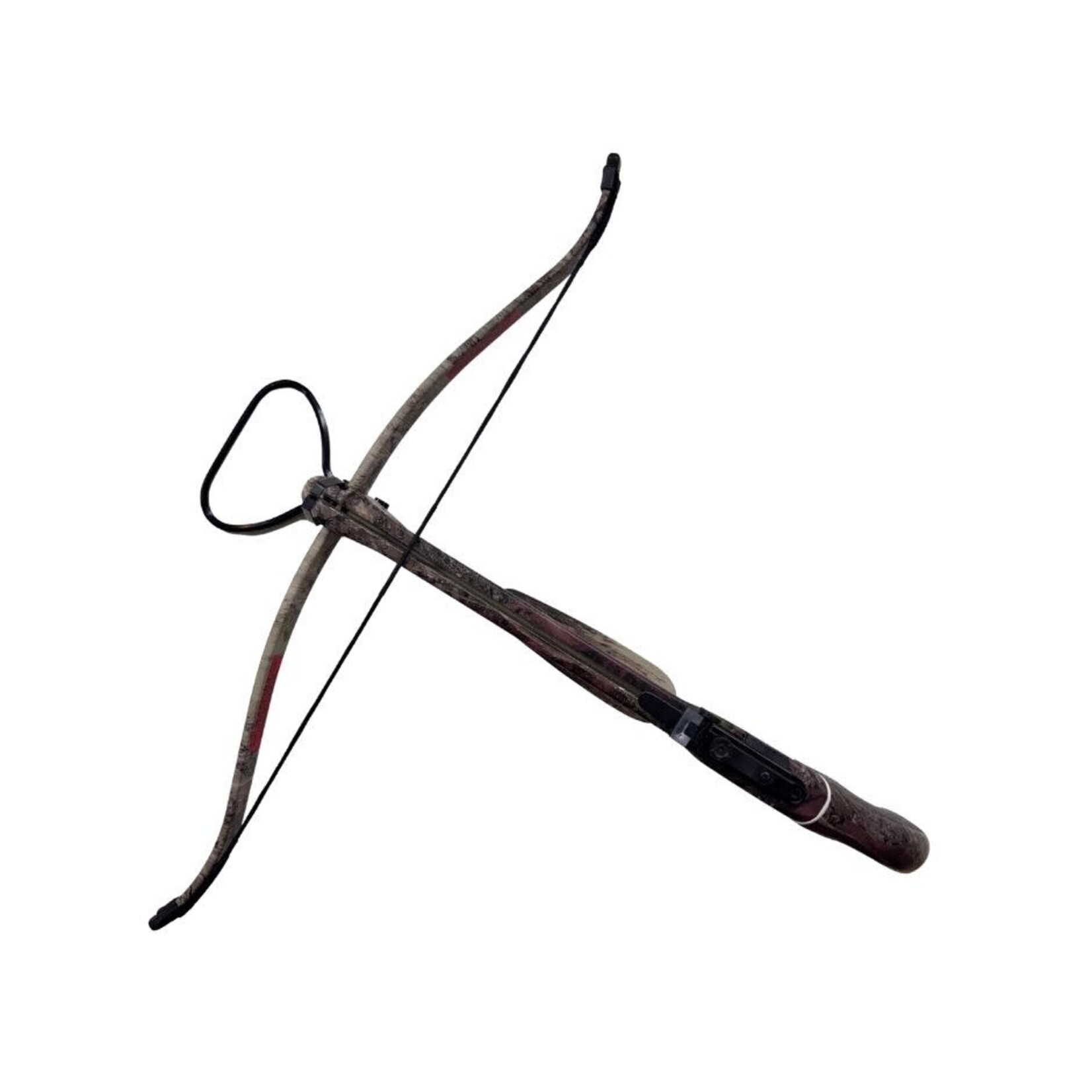 USED RECURVE CROSSBOW PKG 150 LB DW W/ 27 BROADHEADS 28 FIELD POINTS 30 BOLTS 18 BOLTS W/ FIXED POINTS LIGHTED NOCS AND CASE