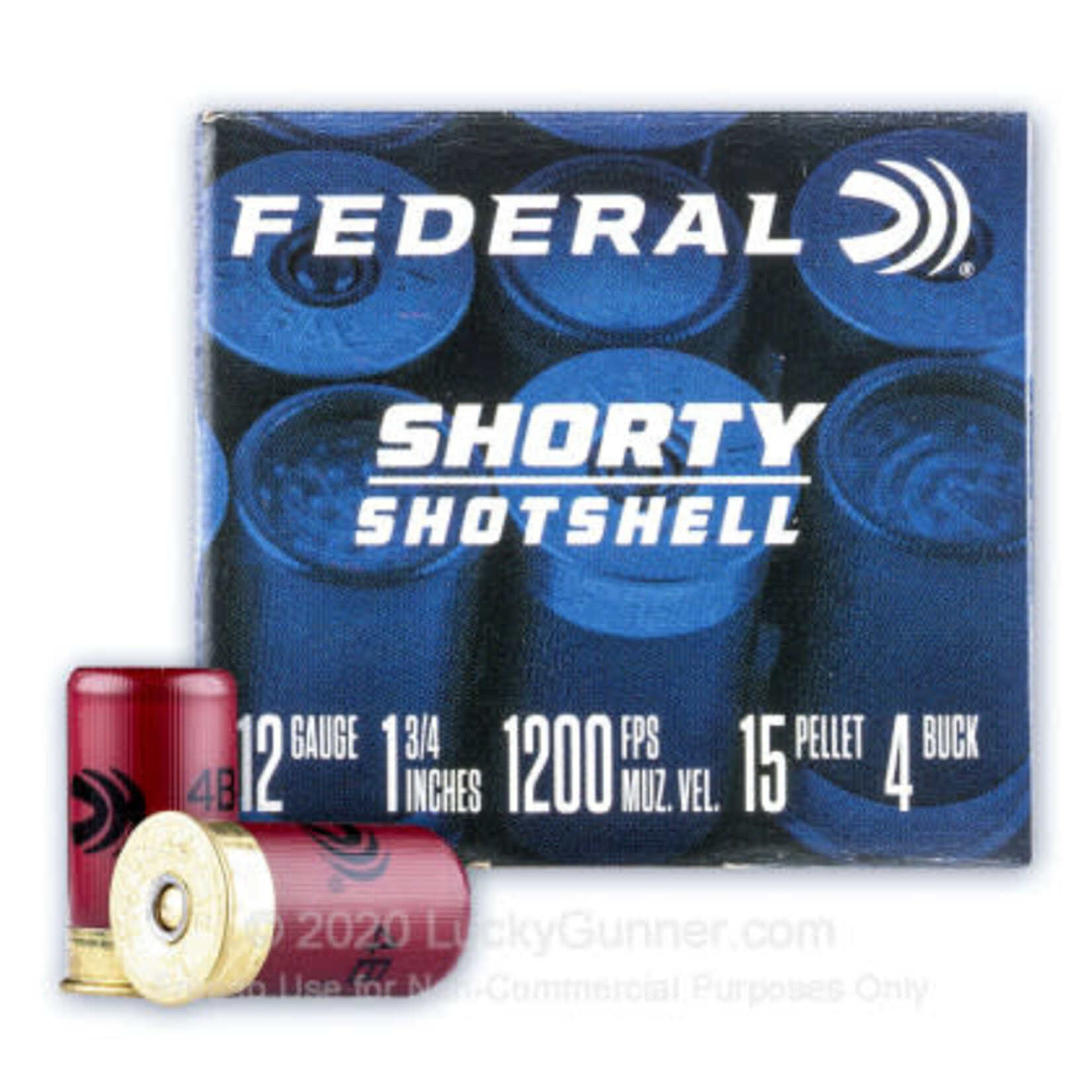 FEDERAL FEDERAL 12GA SHORTY SHOTSHELL 1 3/4” 4 BUCK 15 PELLETS SH1294B