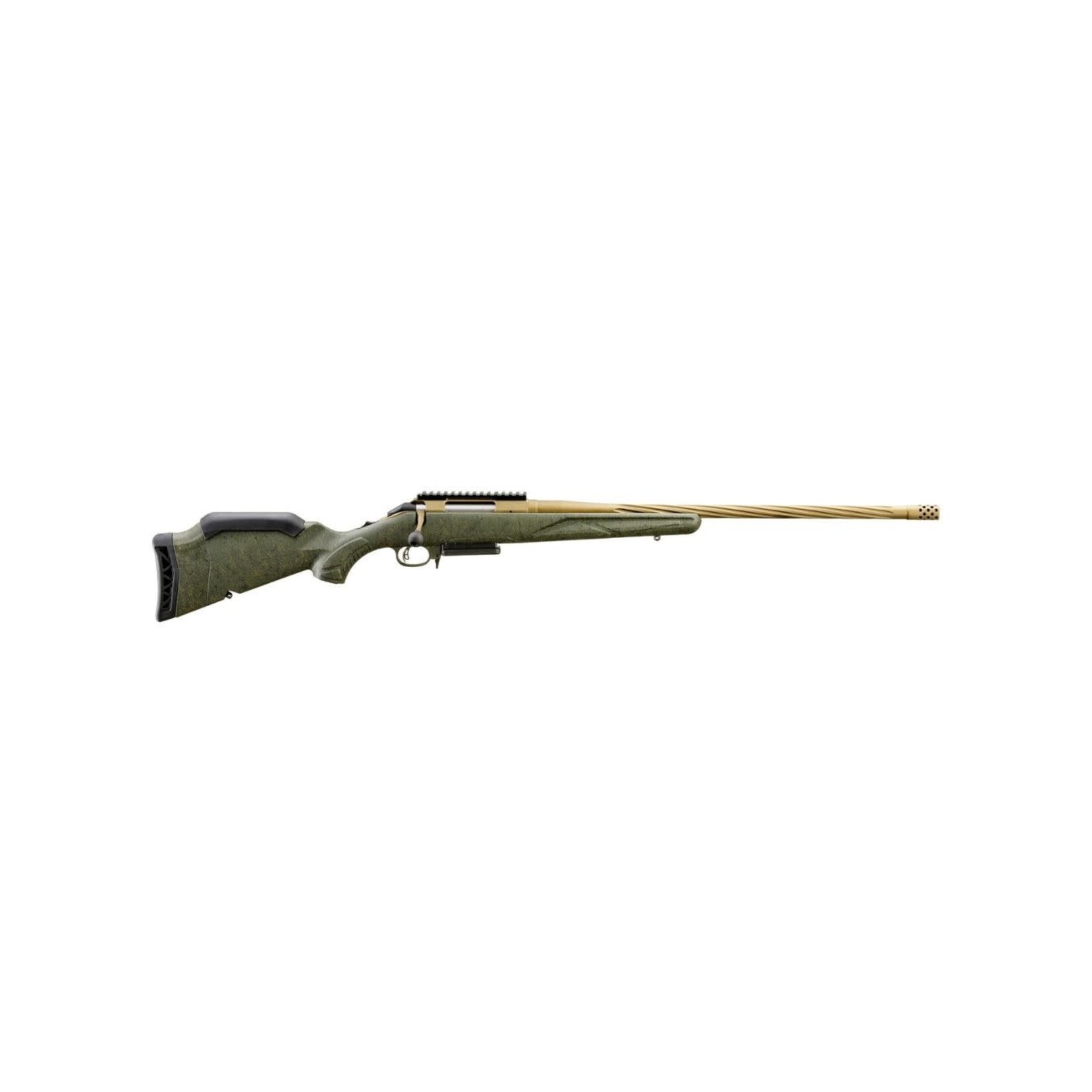 RUGER RUGER AMERICAN GEN II 308 WIN BOLT ACTION 22" BRL 3 RDS GREEN SPLATTER SYNTH STOCK SPIRAL BARREL