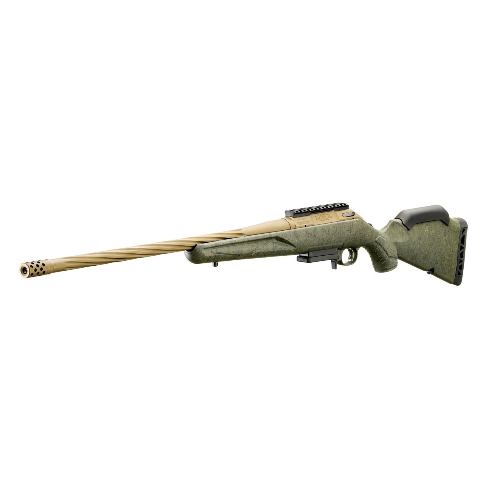 RUGER RUGER AMERICAN GEN II 308 WIN BOLT ACTION 22" BRL 3 RDS GREEN SPLATTER SYNTH STOCK SPIRAL BARREL