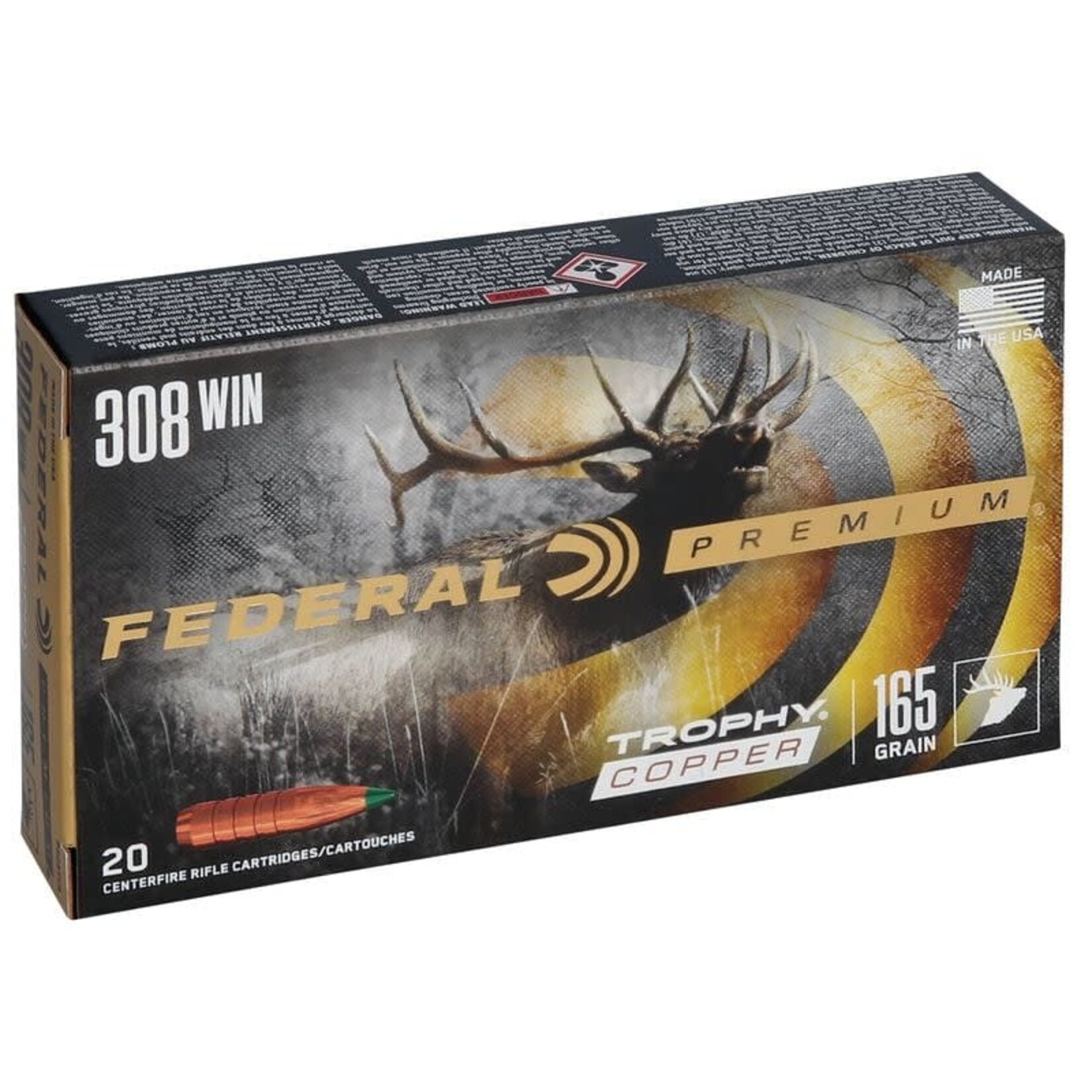 FEDERAL FEDERAL PREMIUM 308 WIN 165 GRAIN TROPHY COPPER