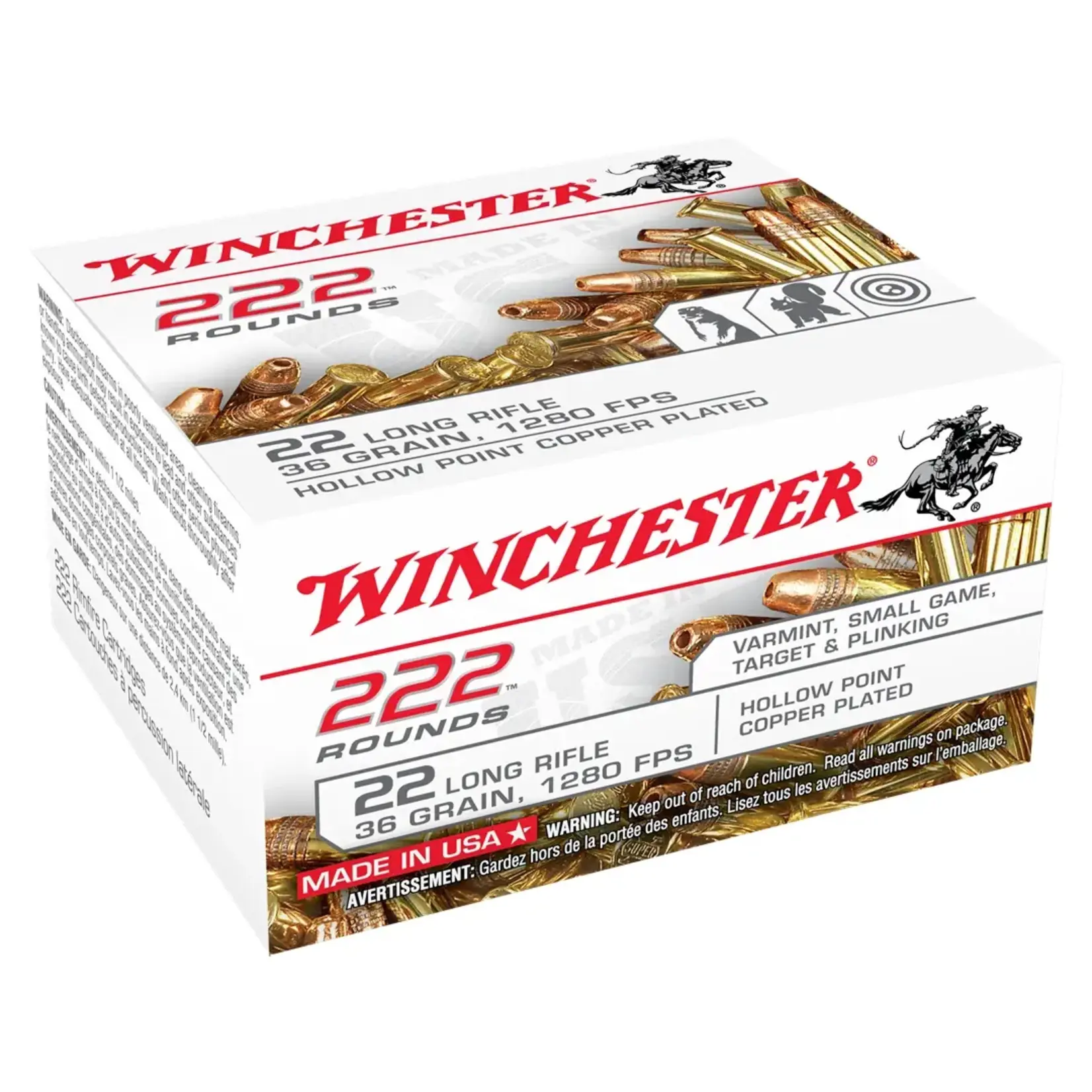 Winchester Repeating Arms WINCHESTER AMMO 22LR 36GR COPPER PLATED HP