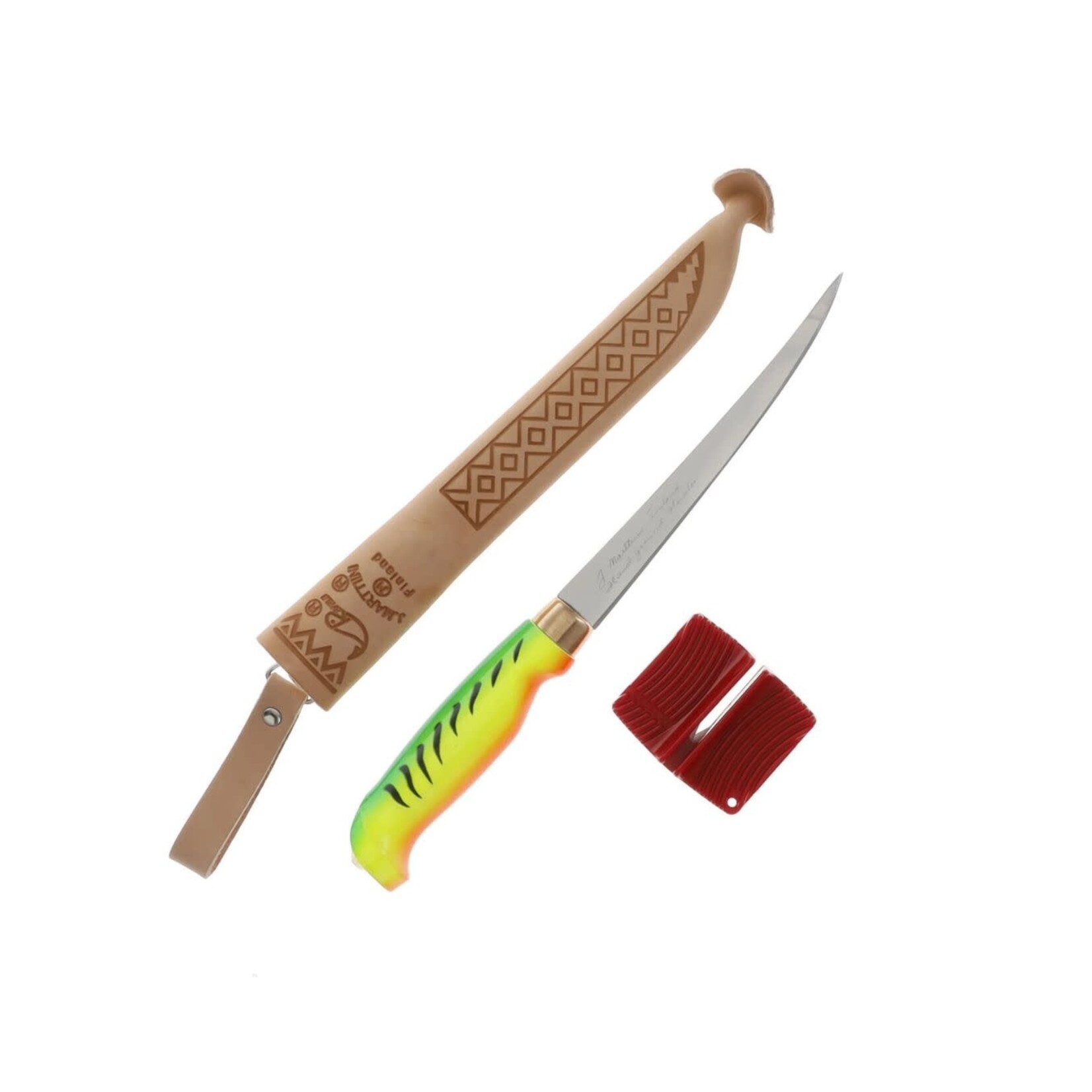 RAPALA RAPALA 6" FISH N' FILLET KNIFE BIRCH HANDLE INCLUDES SHARPENER AND SHEATH FIRETIGER HANDLE