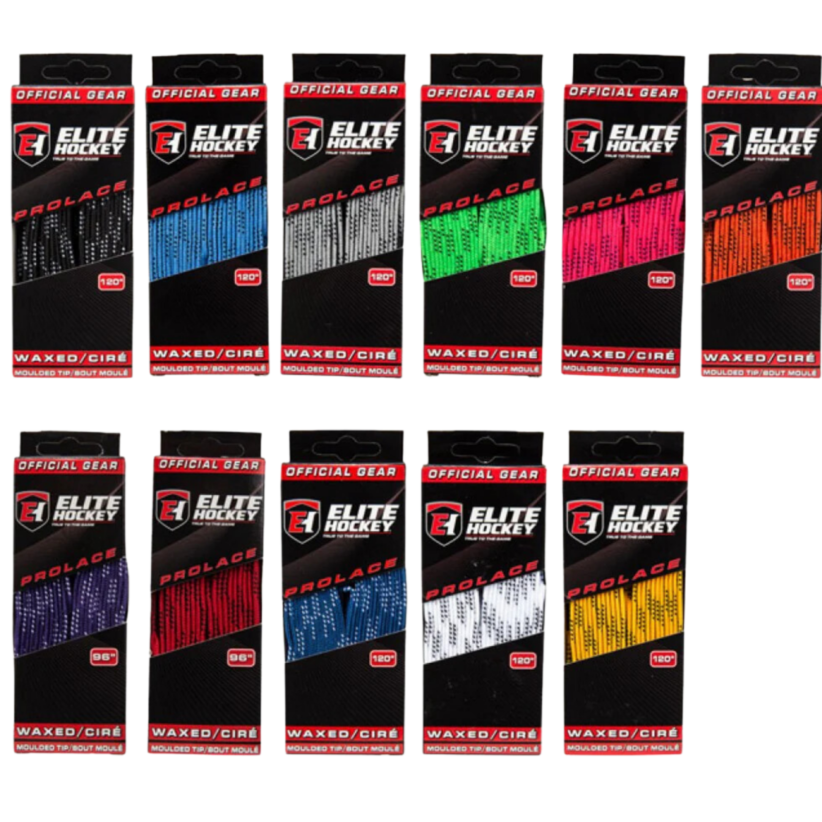 Elite Hockey ELITE HOCKEY ASSORTED COLOURS WAXED LACES