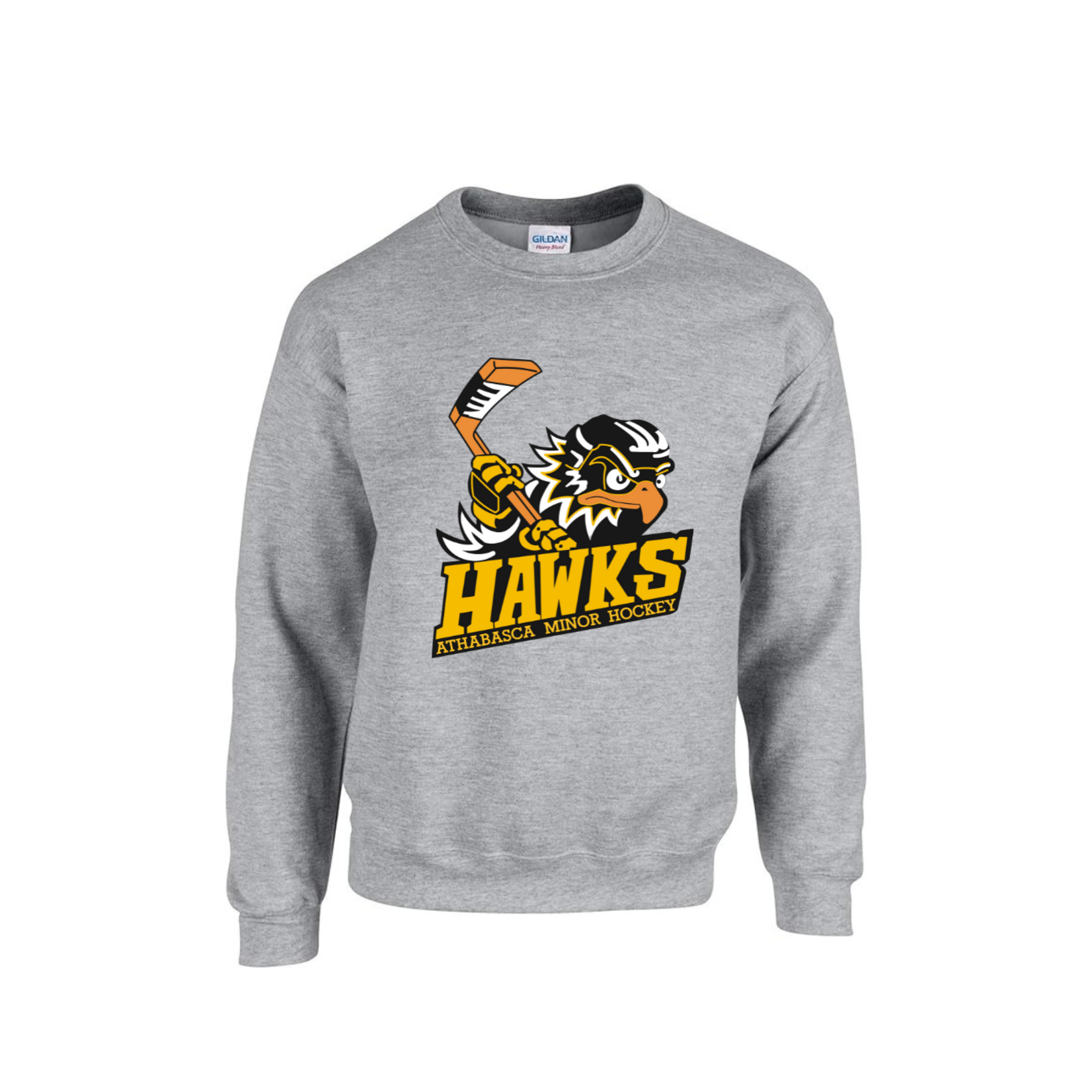 GILDAN ATHABASCA HAWKS CREWNECK SWEATER