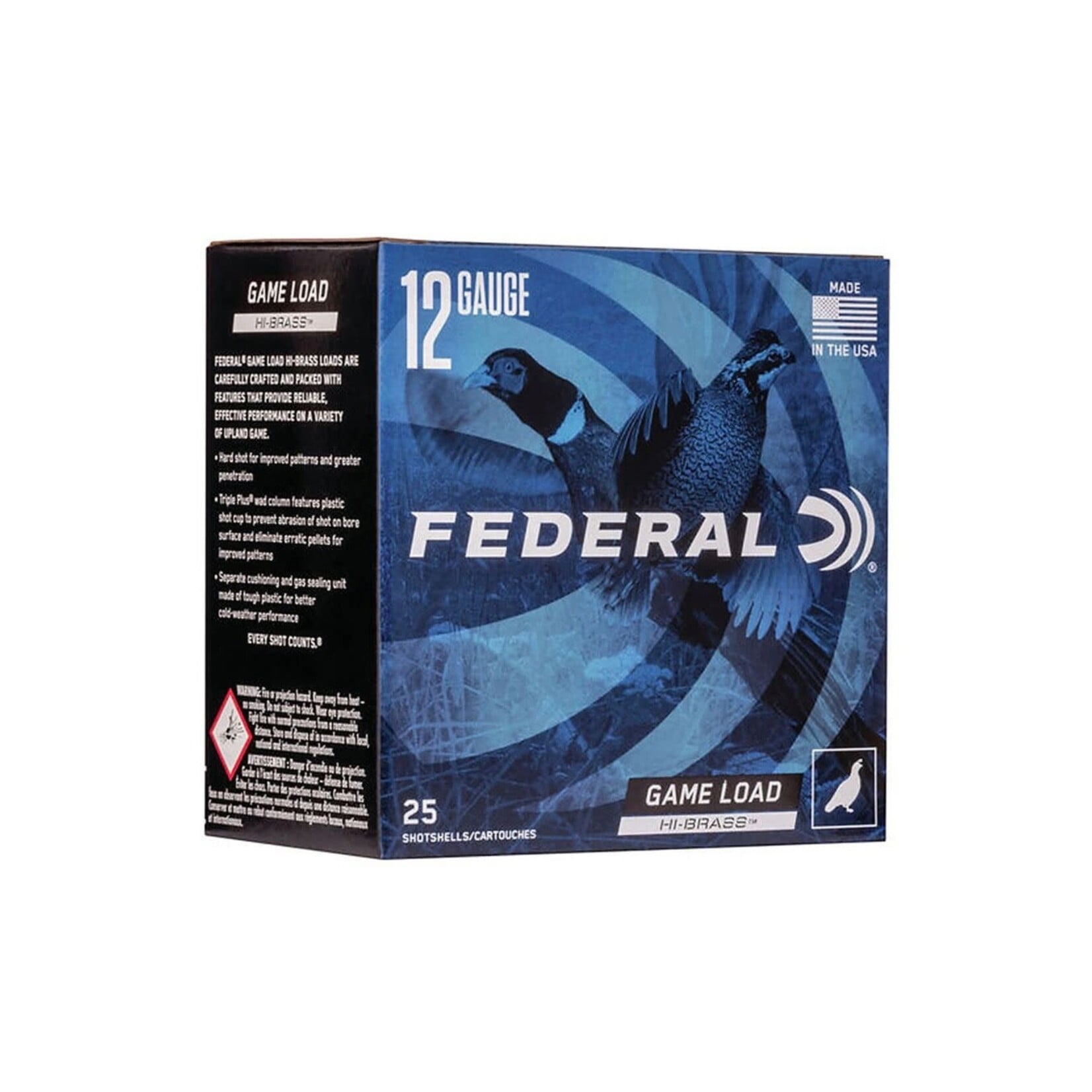 FEDERAL FEDERAL 12 GAUGE 2 3/4" GAME LOAD HI BRASS 5 SHOT 1 1/4 OZ AMMO