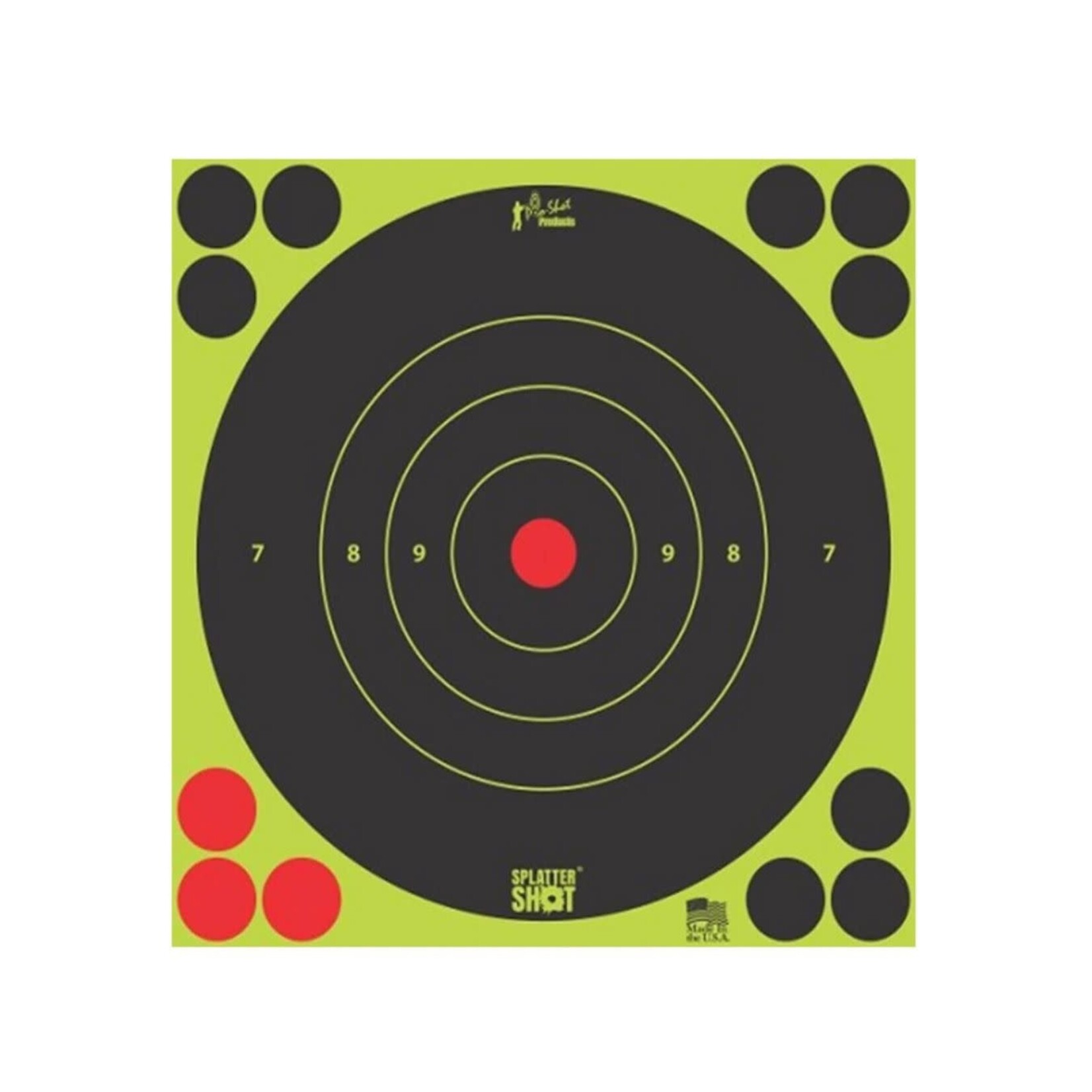 PRO-SHOT 12” GREEN REACTIVE BULLSEYE PEEL & STICK TARGET 5 PK