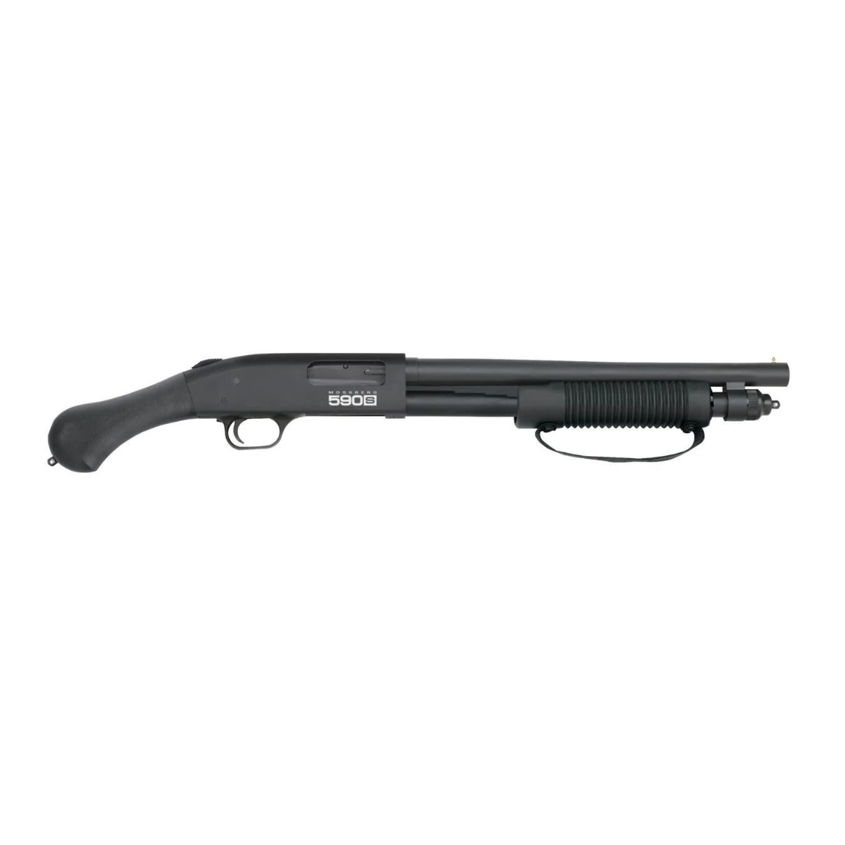 Mossberg MOSSBERG 12 GA PUMP ACTION SHOTGUN 590S SHOCKWAVE SHORT SHELL RAPTOR GRIP COMPACT 3", 2 3/4", 1 3/4"  CHAMBER 14" BARREL 4+1 TO 8+1 ROUND CAPACITY