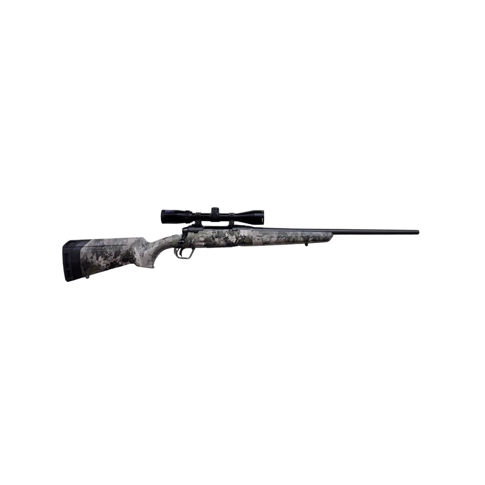 Savage Arms USED SAVAGE AXIS 223 REM BOLT ACTION 22" BRL 4+1 RDS ACCUTRIGGER CAMO SYNTH STOCK W/ 3-9X40 BUSHNELL BANNER SCOPE