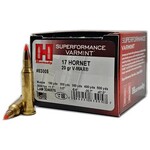 HORNADY HORNADY 17 HORNET 20 GR V-MAX SUPERFORMANCE VAMINT 3650 FPS 25 RNDS
