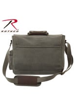 Rothco Vintage Canvas Pathfinder Laptop Bag With Leather Accents