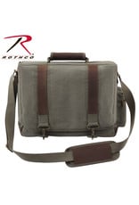 Rothco Vintage Canvas Pathfinder Laptop Bag With Leather Accents