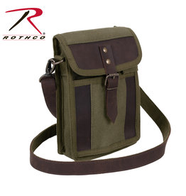 Rothco Canvas Travel Portfolio Bag With Leather Accents