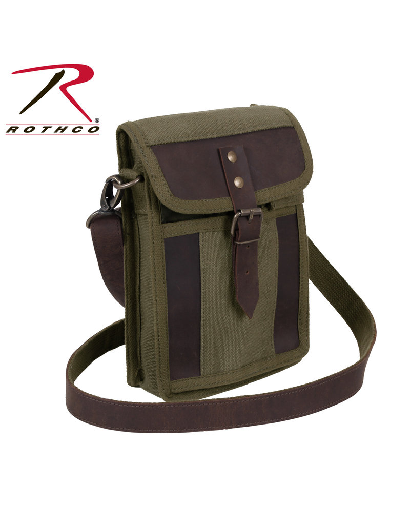 Rothco Canvas Travel Portfolio Bag With Leather Accents