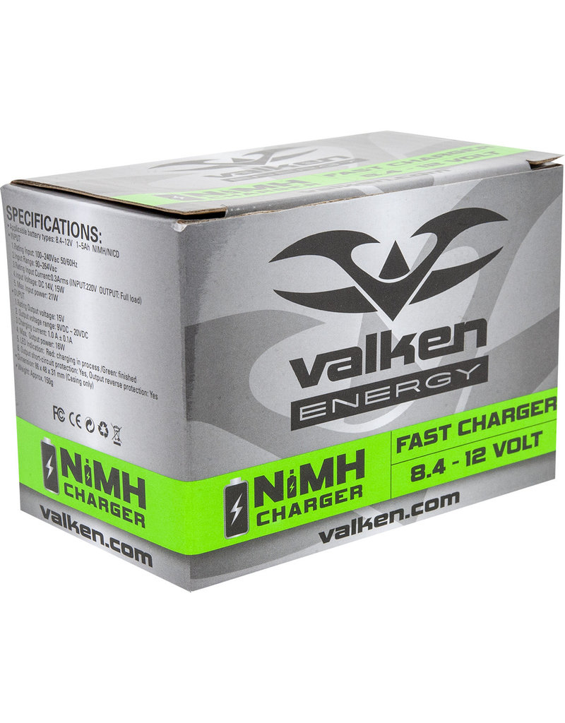 Valken NiMh Smart Battery Charger Fast 1A 8.4V-12V