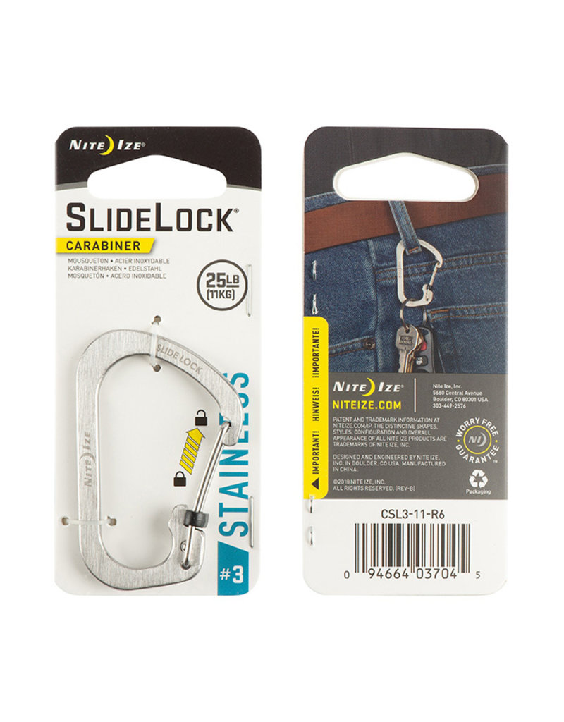 Slidelock Carabiner #3 - Stainless Steel