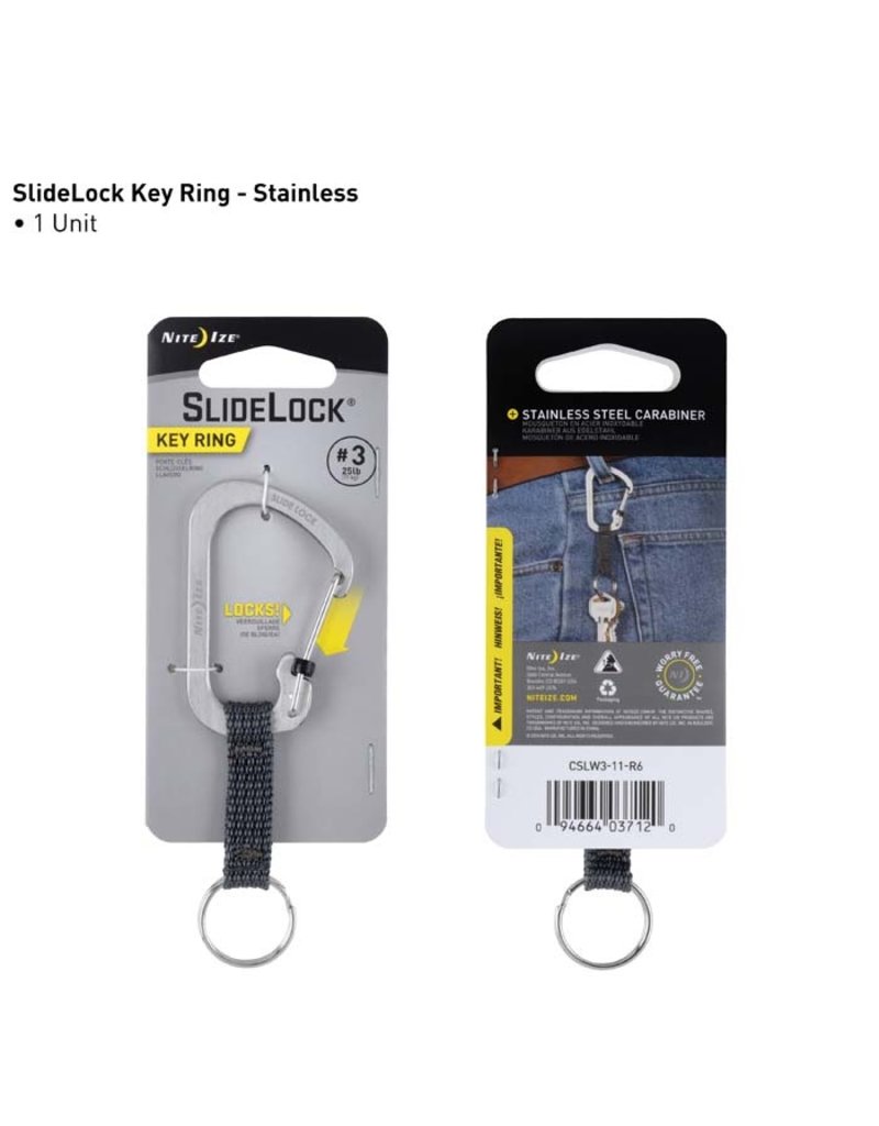 Nite Ize SlideLock Key Ring Stainless Steel