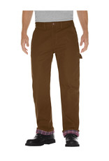 Dickies Relaxed Straight Fit Flannel-Lined Carpenter Duck Jeans