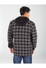 Dickies Fleece Hooded Flannel Shirt Jacket with Hydroshield