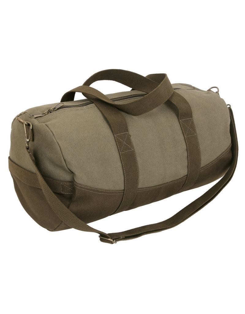 Rothco Two-Tone Canvas Duffle Bag with Brown Bottom
