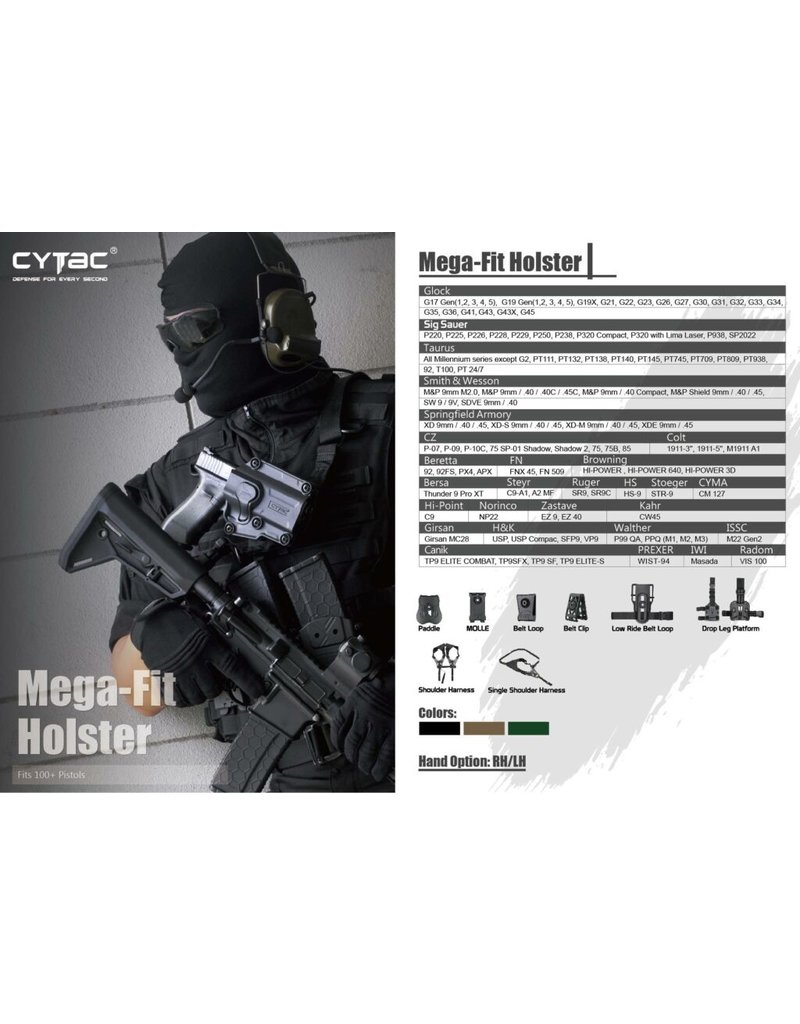 Cytac Mega-Fit Holster GEN 1