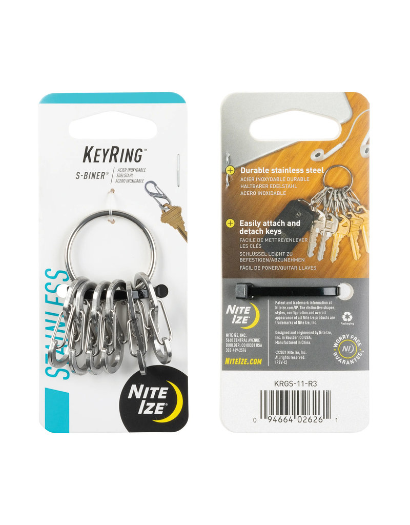 Nite Ize Key Ring Stainless-Steel Regular