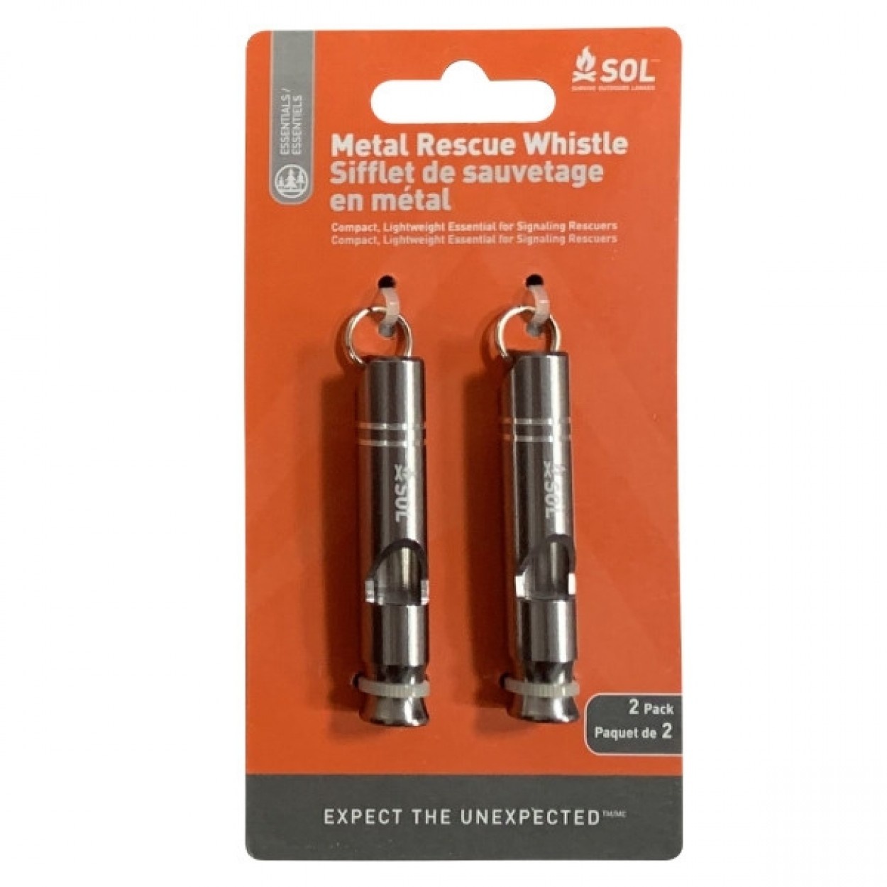 Metal Rescue Whistle (2 Pack) Surplus Militaire PontRouge