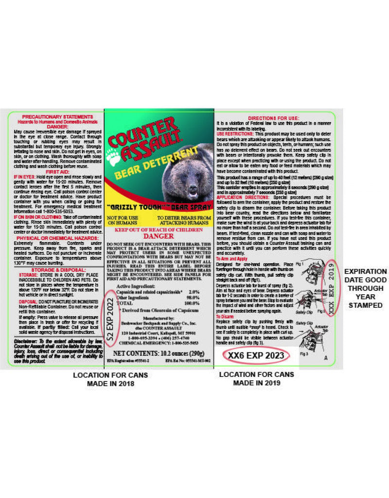 Counter Assault Bear Spray 10.2oz Partial Blister