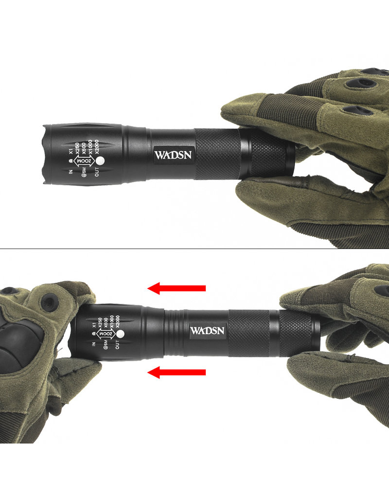 WADSN Telescopic Zoom Flashlight