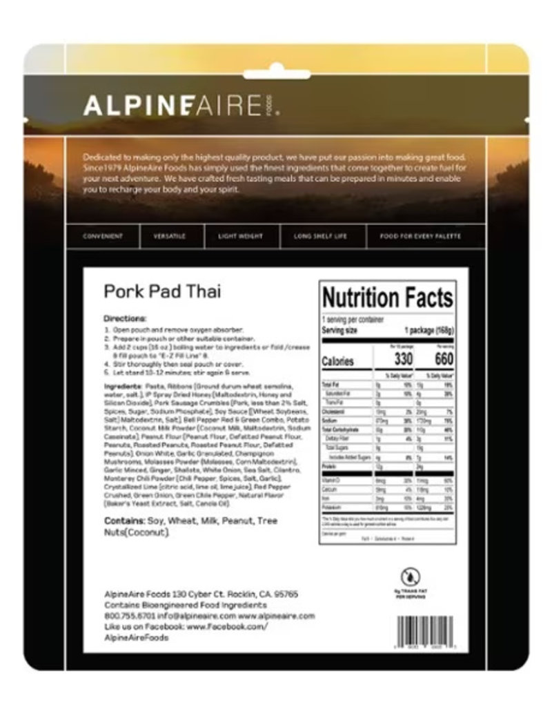 AlpineAire Ration Pad Thaï au Porc