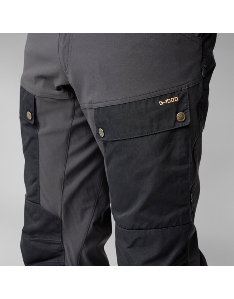 Fjallraven Men's Keb Trousers Regular Fit - Black/Stone Grey