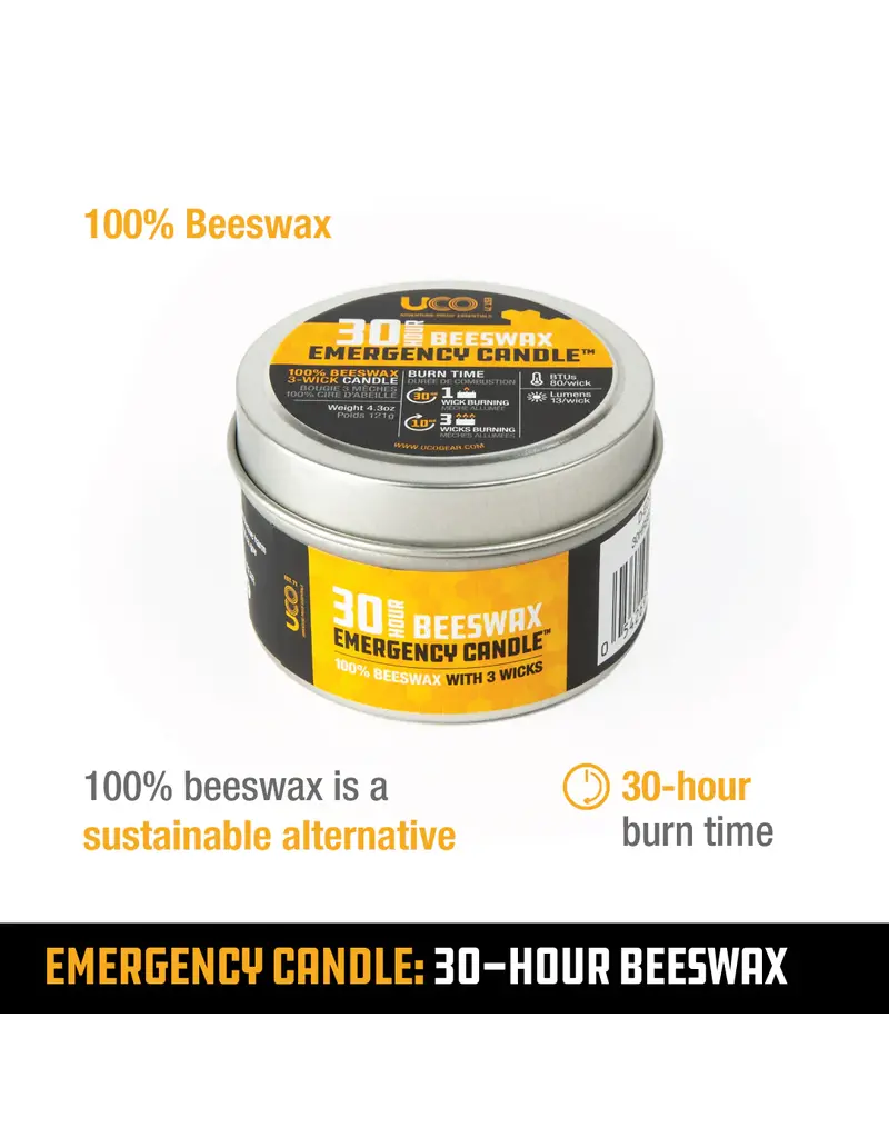 UCO 30 Hour Beeswax Emergency Candle