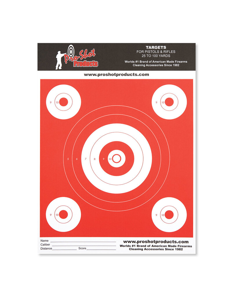 Pro-Shot Orange Glow Paper Target (6 Pack)