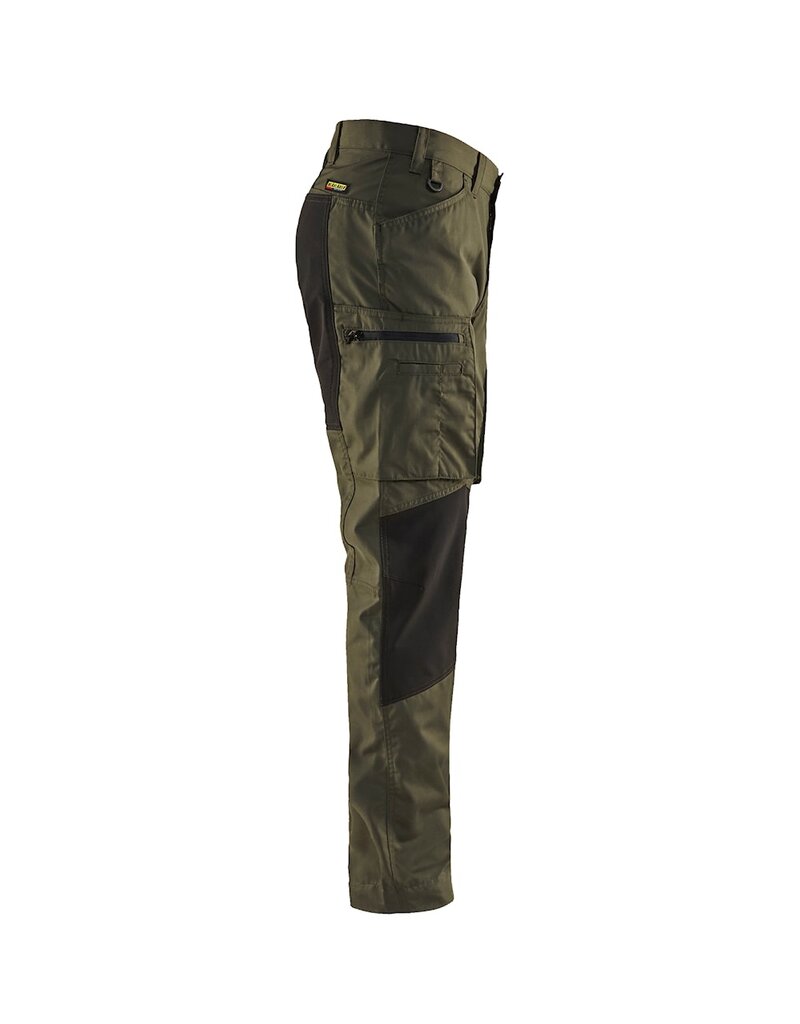 Blaklader Workwear Service Pants with Stretch Dark Olive Green/Black