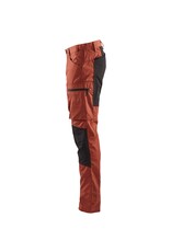 Blaklader Workwear Service Pants with Stretch Burned Red/Black