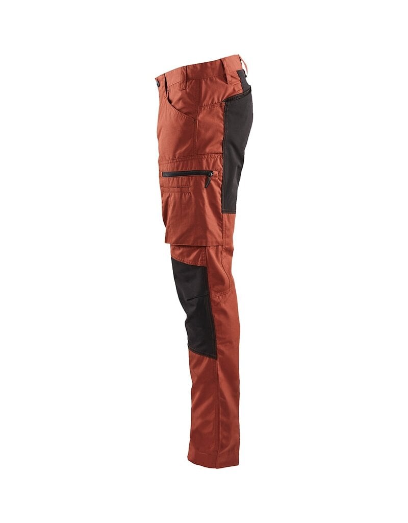 Blaklader Workwear Service Pants with Stretch Burned Red/Black