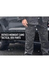 Rothco Tactical BDU Pants with Zipper Midnight Black Camo