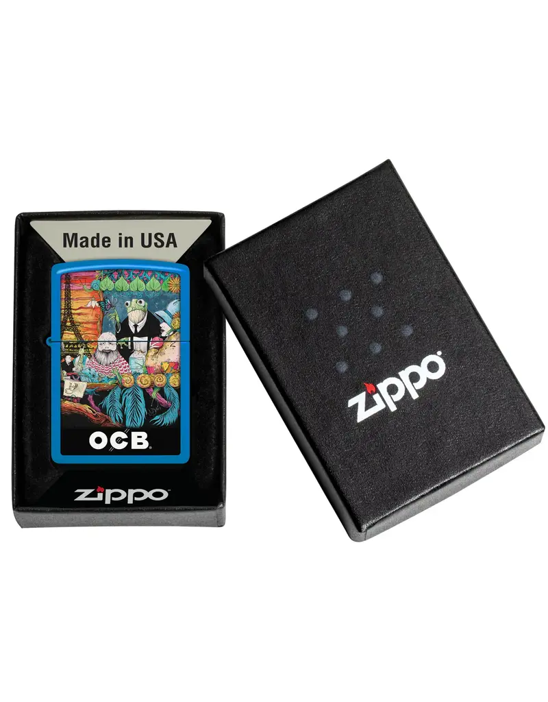 Zippo OCB Reg Sky Blue Matte Cafe Culture