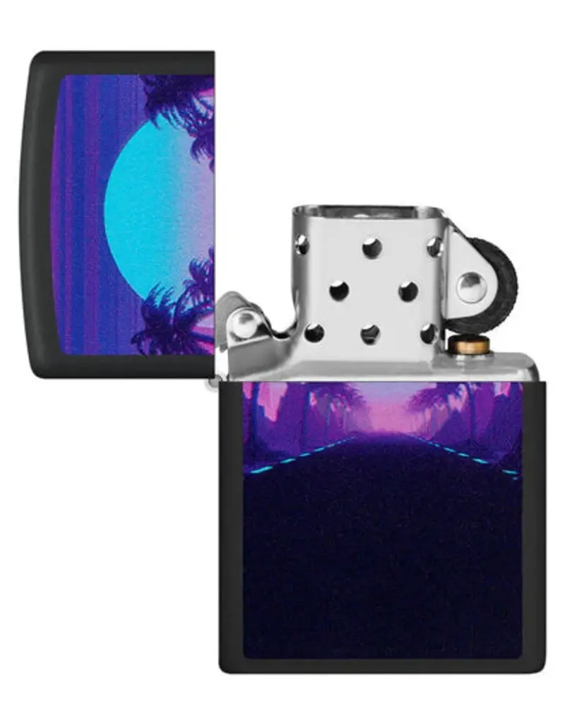 Zippo Sunset Black Light Design