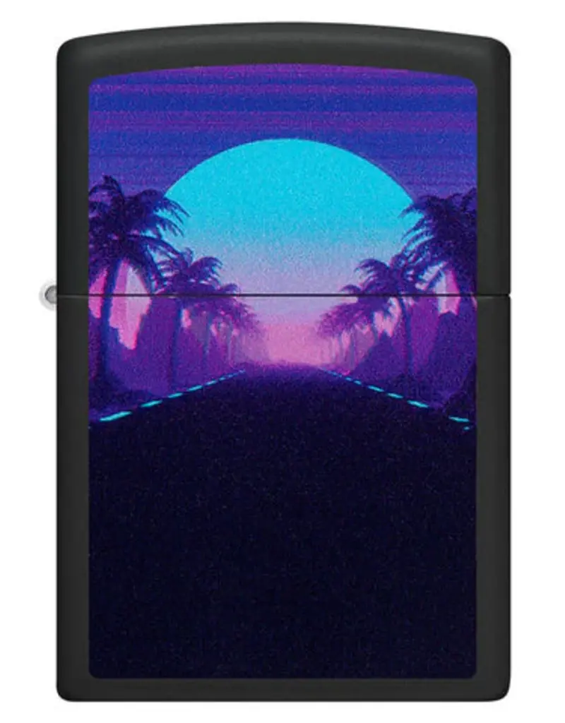 Zippo Sunset Black Light Design