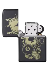 Zippo Gambling Design Black Matte